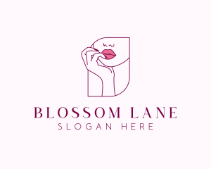 Beauty Cosmetic Lips logo design