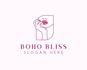 Beauty Cosmetic Lips logo design