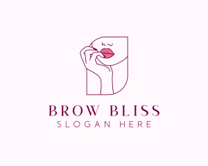 Beauty Cosmetic Lips logo design