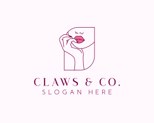 Beauty Cosmetic Lips logo design