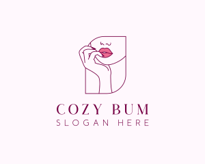 Beauty Cosmetic Lips logo design