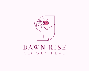 Beauty Cosmetic Lips logo design