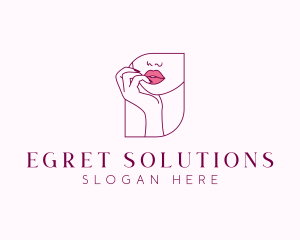 Beauty Cosmetic Lips logo design