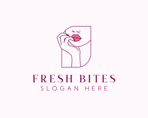 Beauty Cosmetic Lips logo design