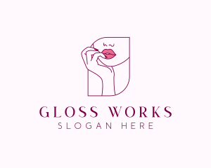 Beauty Cosmetic Lips logo design