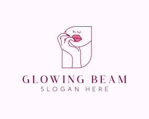 Beauty Cosmetic Lips logo design