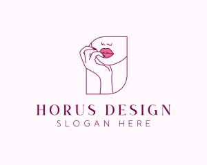 Beauty Cosmetic Lips logo design