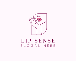 Beauty Cosmetic Lips logo design