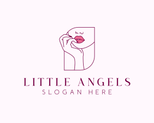 Beauty Cosmetic Lips logo design