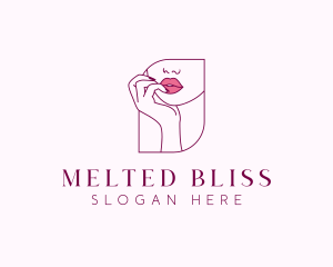 Beauty Cosmetic Lips logo design