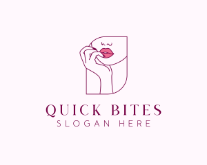 Beauty Cosmetic Lips logo design