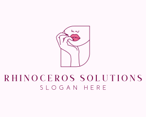 Beauty Cosmetic Lips logo design