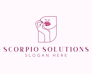 Beauty Cosmetic Lips logo design