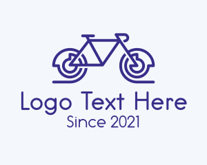 Road Bike - Blue Exercise Bike logo design