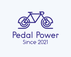 Blue Exercise Bike logo design