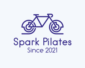 Transportation - Blue Exercise Bike logo design