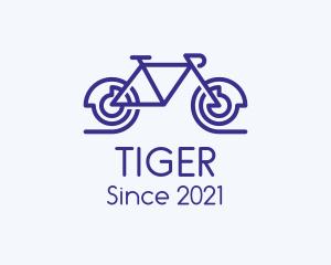 Traveler - Blue Exercise Bike logo design