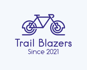 Blue Exercise Bike logo design