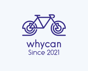 Bicycle Tournament - Blue Exercise Bike logo design