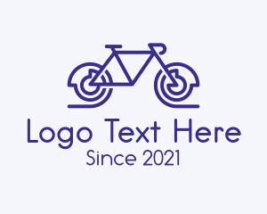 Exercise - Blue Exercise Bike logo design