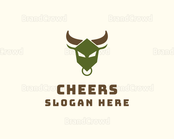 Rodeo Bull Head Logo