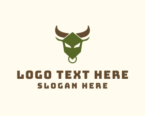 Ox - Rodeo Bull Head logo design