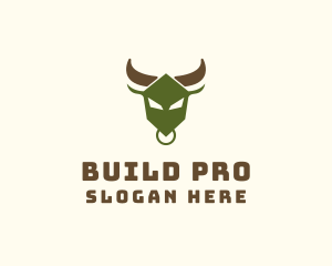 Rodeo Bull Head Logo