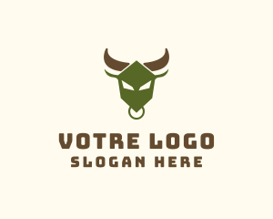 Rodeo Bull Head Logo