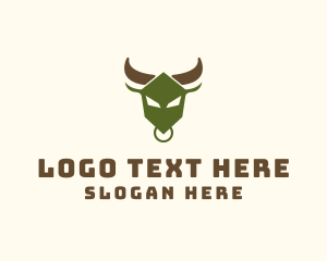 Rodeo Bull Head Logo