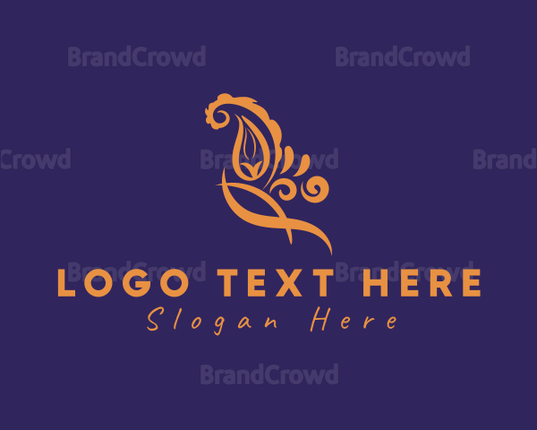 Paisley Floral Decoration Logo