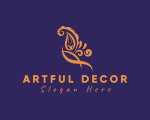 Paisley Floral Decoration logo design