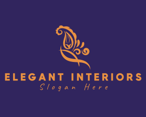 Paisley Floral Decoration logo design