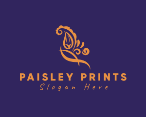 Paisley Floral Decoration logo design