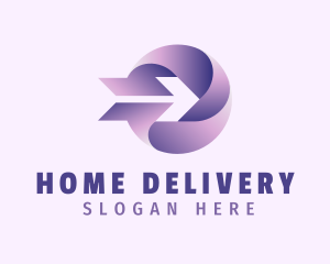 Gradient Arrow Logistics logo design