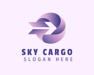 Gradient Arrow Logistics logo design