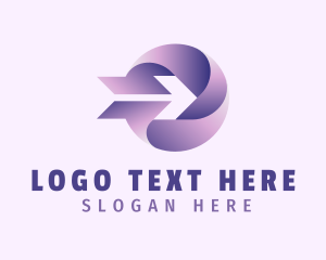 Violet - Gradient Arrow Logistics logo design