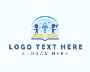 Rocket - Child Learning Book logo design
