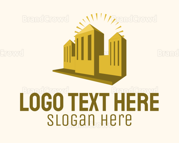 Gold Fancy Building Logo