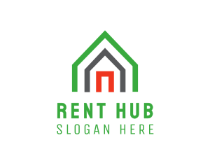 Rent - Triangle House Property logo design