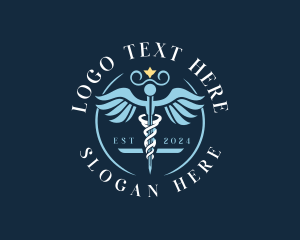 Medical Clinic Caduceus logo design