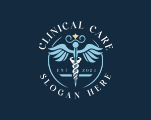 Medical Clinic Caduceus logo design