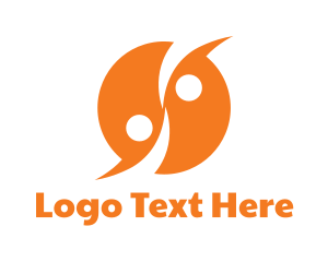 Yin And Yang - Orange S Yin Yang logo design