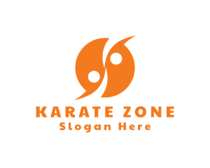 Karate - Modern Yin Yang Oriental logo design