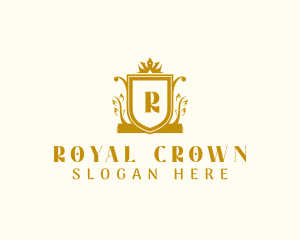 Crown Royalty Shield logo design