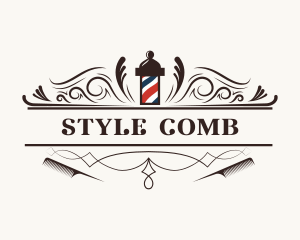 Barbershop Haircut Grooming logo design