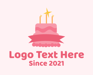 Birthday - Sparkly Birthday Cake logo design