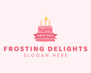 Frosting - Sparkly Birthday Cake logo design