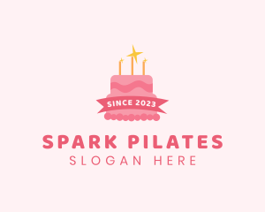 Sparkly Birthday Cake logo design