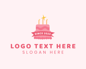 Sparkly Birthday Cake Logo