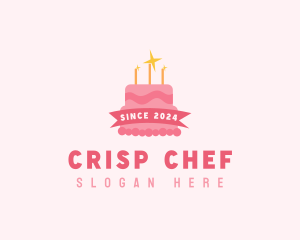 Birthday Cake Candle logo design